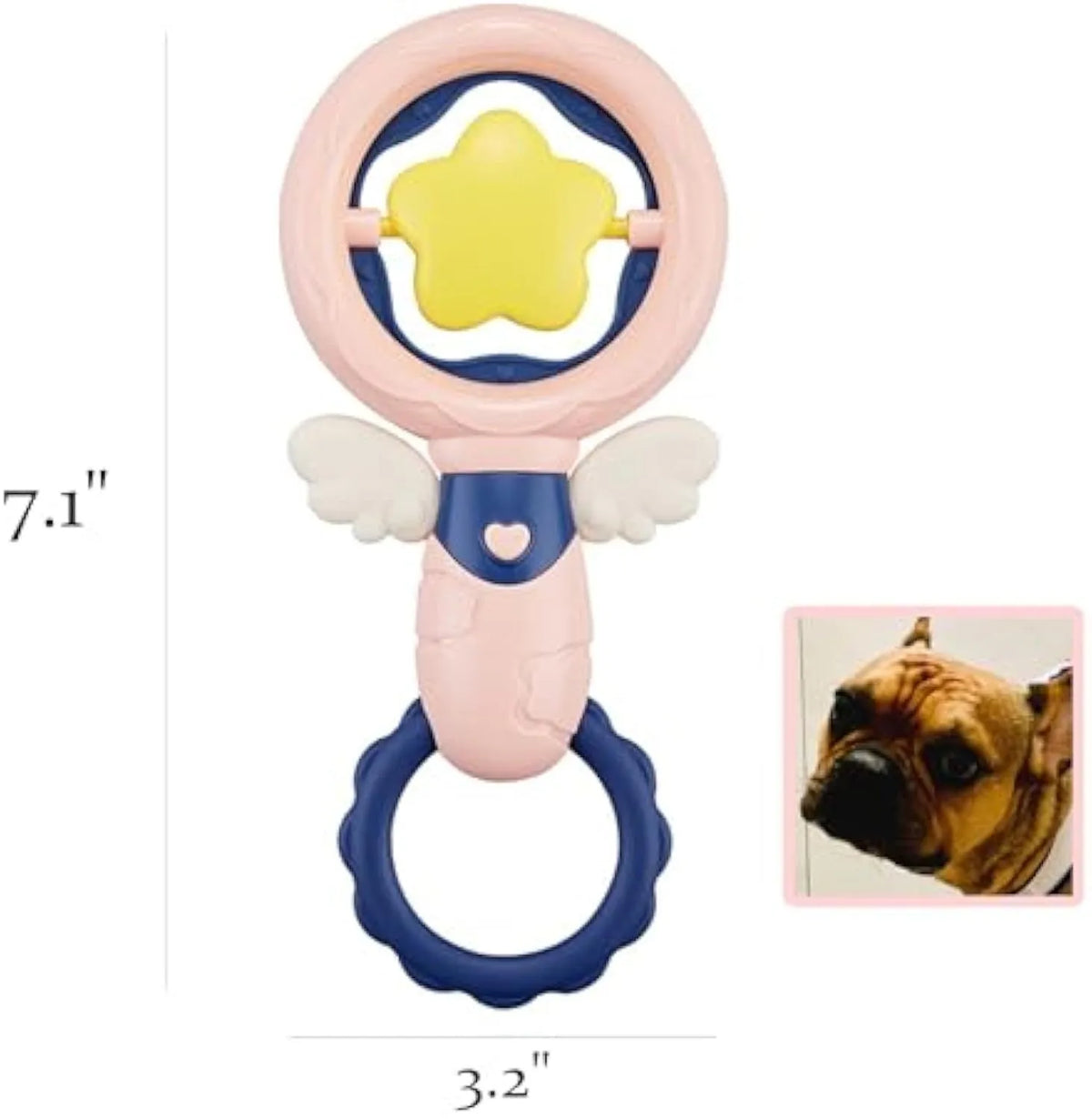 Set of four pink durable rubber dog toys for large breed chewers with dental cleaning features