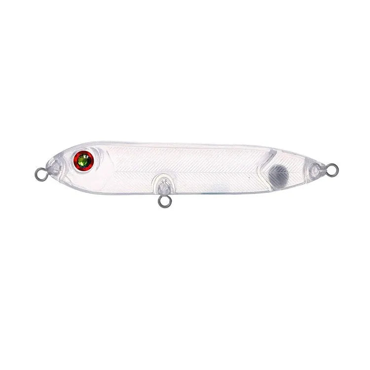Transparent 9.5cm DIY fishing lure blank body with 7mm fish eye for custom finishing