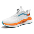 Men's high-top breathable running shoes in mesh with buckle fastening and flat heel