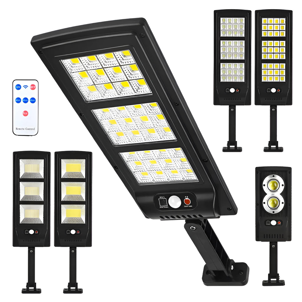 Remote controlled solar street light with LED illumination for home wall lighting