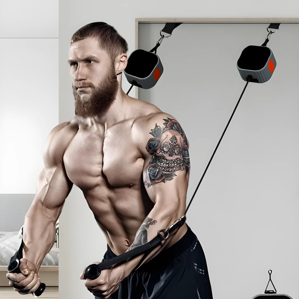 Multi functional fitness tensioner with adjustable 2-20kg resistance for strength training