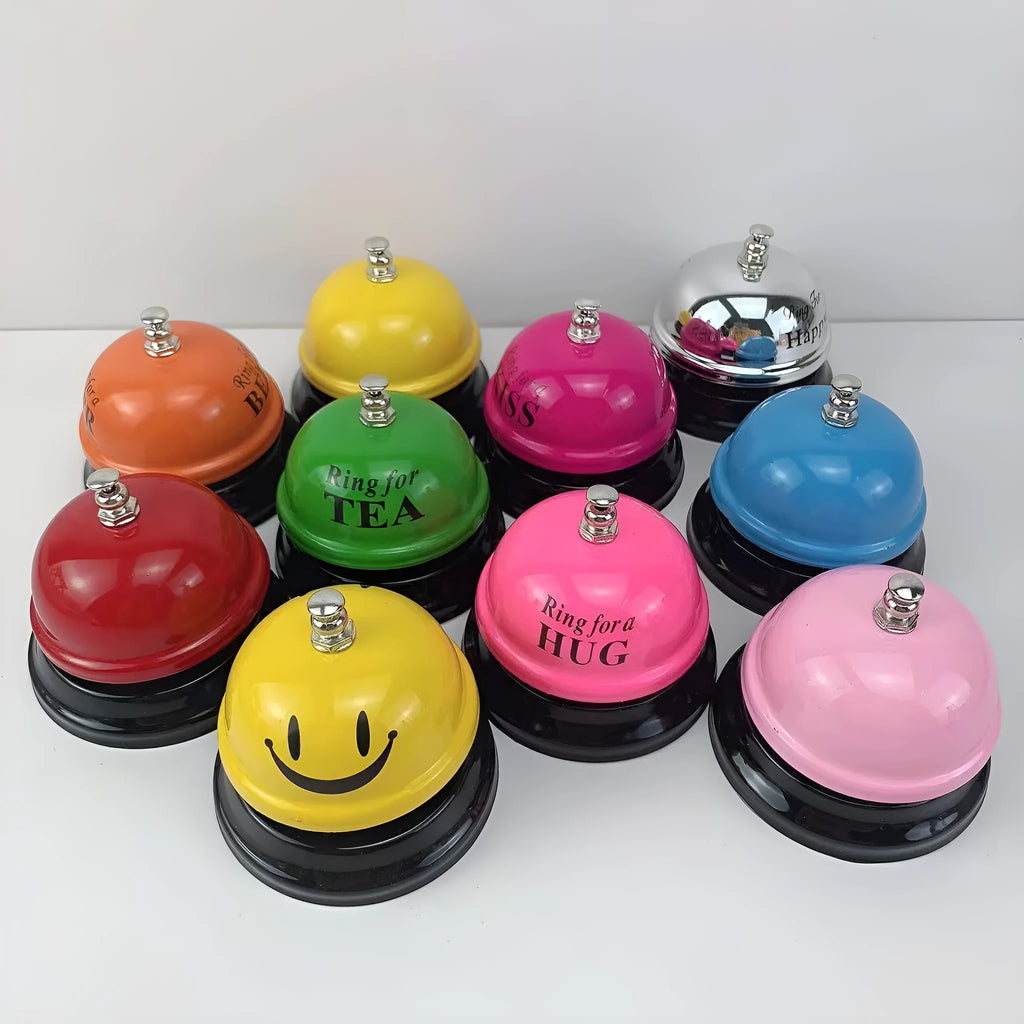 Iron game bell in 85mm diameter available in 11 colours including red, green, blue, pink, yellow