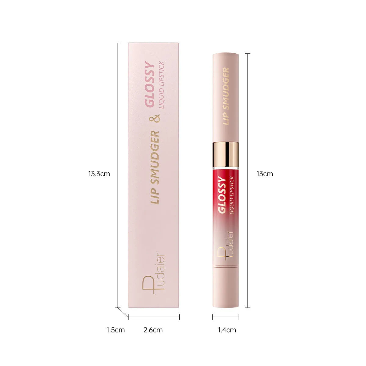 Double-headed lipstick with matte finish and lip gloss in ten colour options
