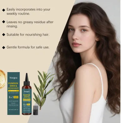 Rosemary essential oil 100ml bottle with pointed applicator nozzle and hair comb set