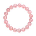 Strawberry quartz crystal ball bracelet with natural white water body colour and geometry beads