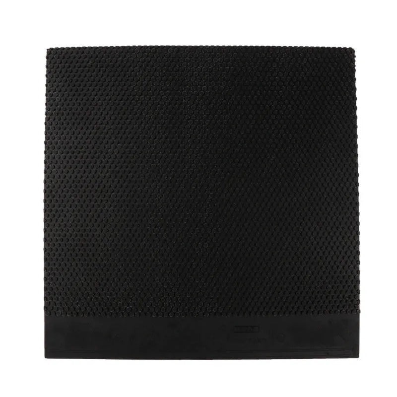 Small particle pimpled table tennis rubber sheet in black and red colour options for bat replacement