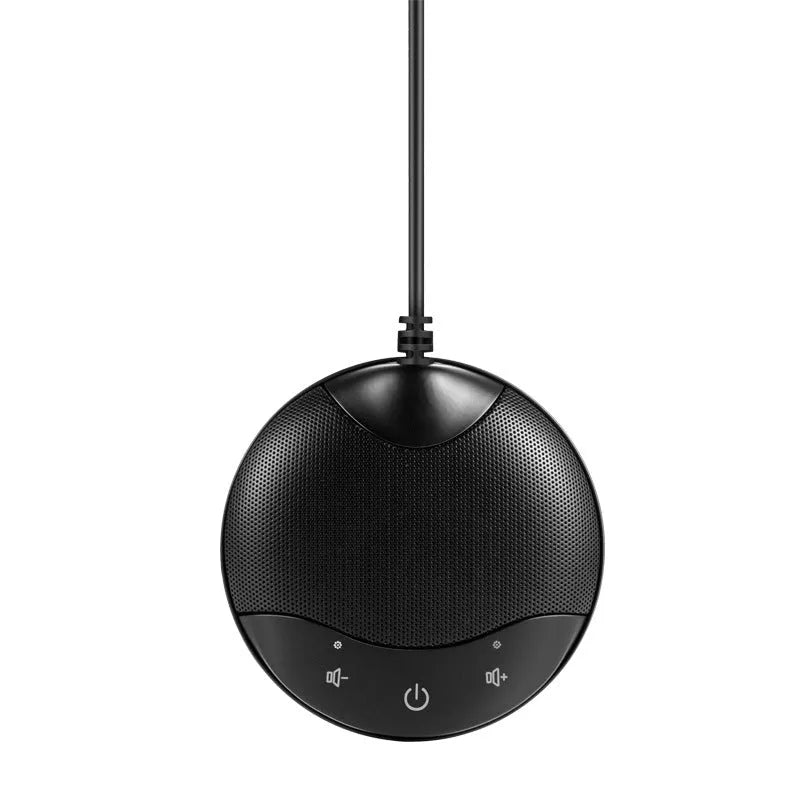 Black USB condenser microphone for computer recording and conferences
