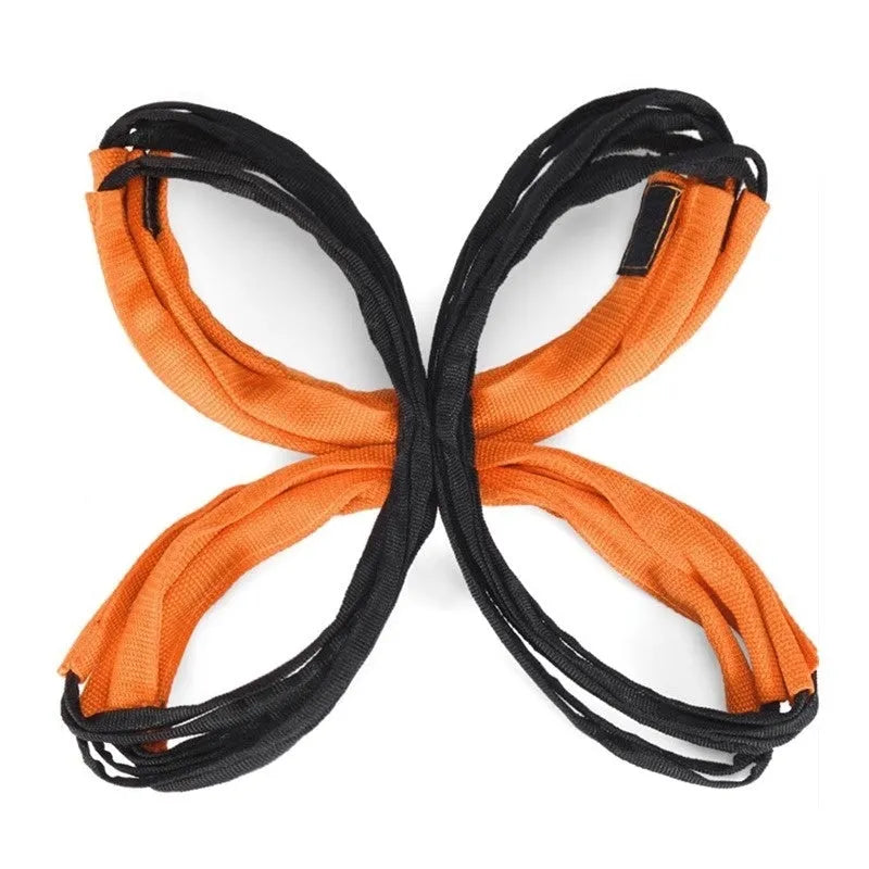 Plastic butterfly agility ladder and jump grid set for children's physical fitness training.