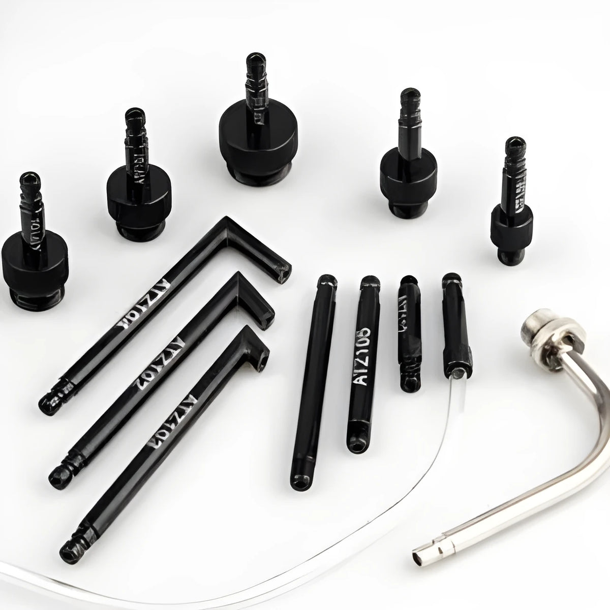 Automatic transmission oil refuelling kit with thirteen pieces and wave box connector