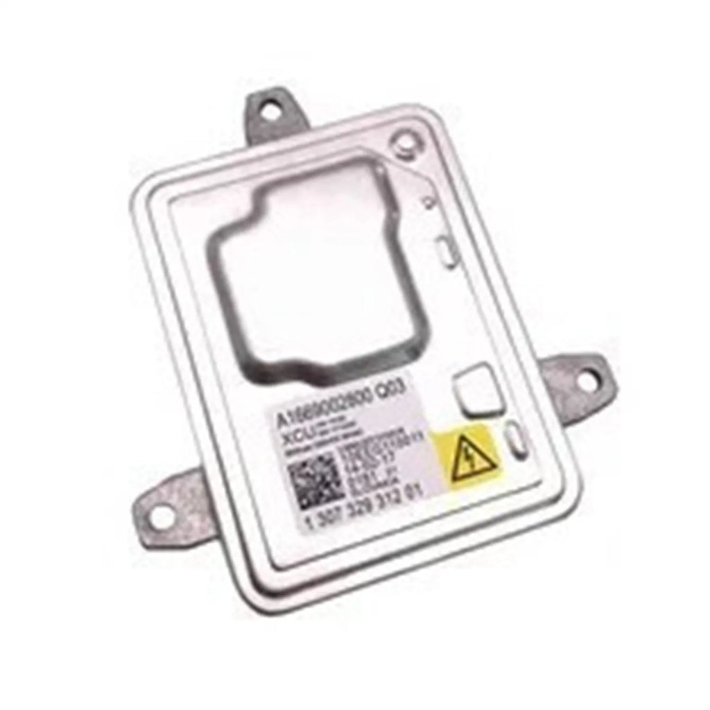Metal automotive headlight ballast component measuring 14x11x4.5cm