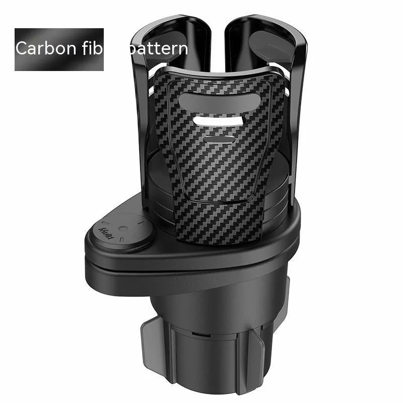 ABS plastic car cup holder modification kit in carbon fibre and matte colour finishes