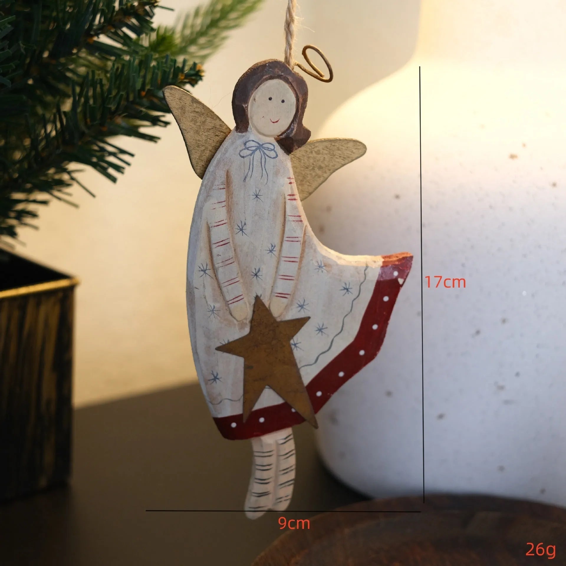 Hand-painted wooden door hanger pendant with carved letters, love heart, and XINGX designs in American country style.