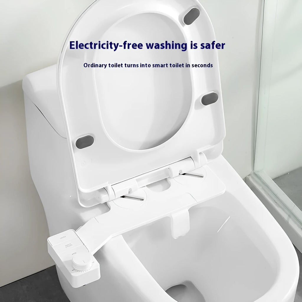 KB06 pure white button-operated wash tool with removable nozzle and regional plumbing fittings