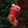 Christmas stocking with snowman design made from non-woven fabric for festive decoration