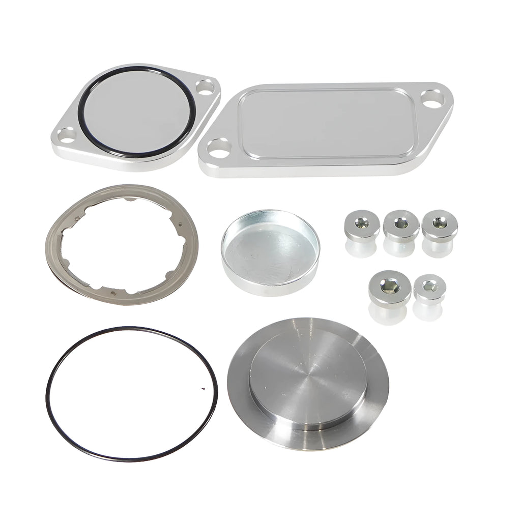 Silver aluminium alloy automotive valve cover for engine EGR systems