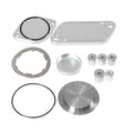 Silver aluminium alloy automotive valve cover for engine EGR systems