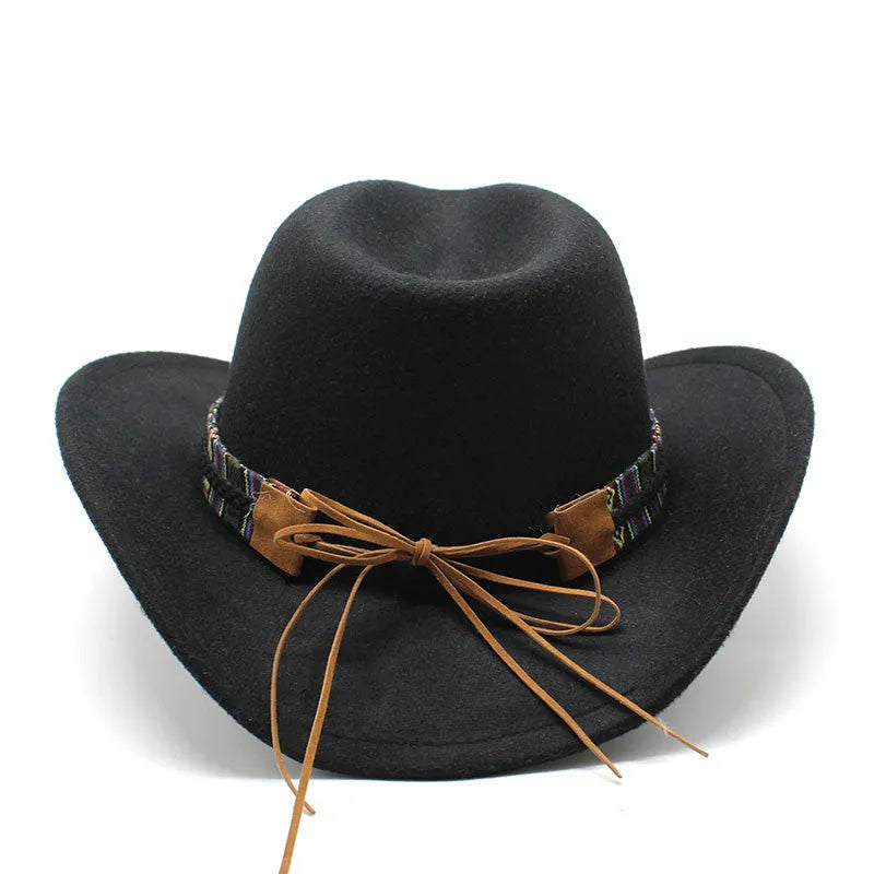 Polyester western cowboy hat with bell crown in multiple colour options