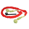 Braided cotton dog tug-of-war rope toy in black, grey, and red colour options