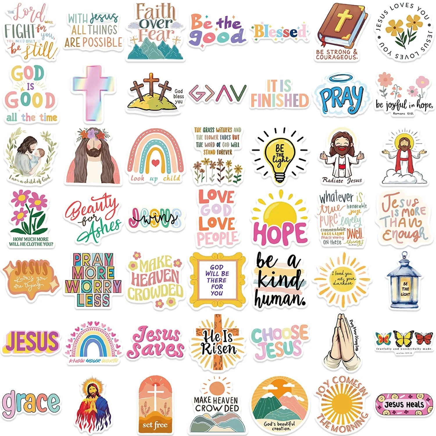 Pack of 50 random pattern graffiti stickers for personalising laptops and water bottles.