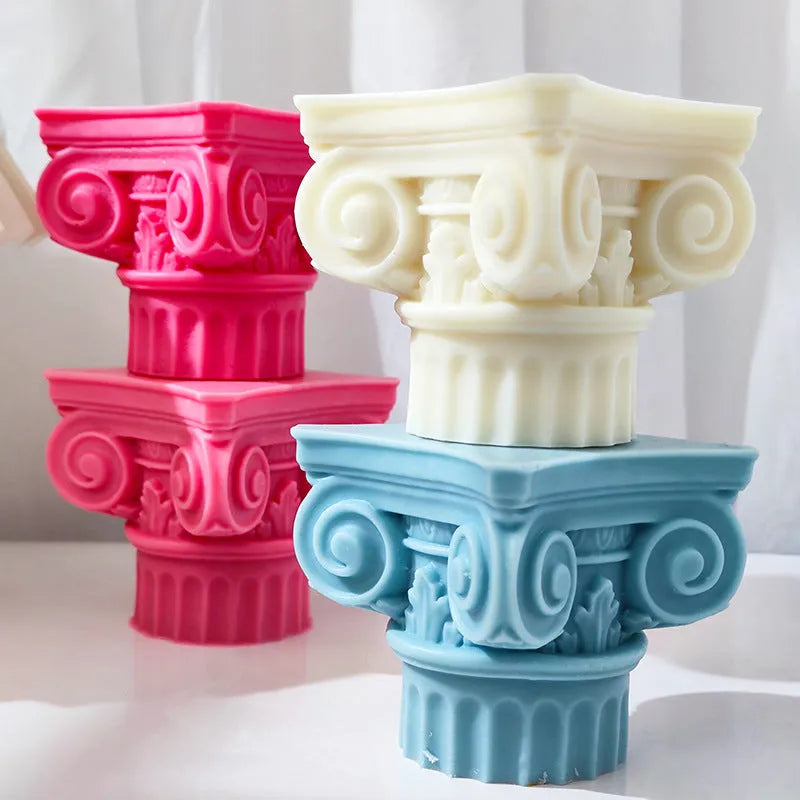 Roman Pillar silicone craft mould for candles, chocolate, plaster and decorations