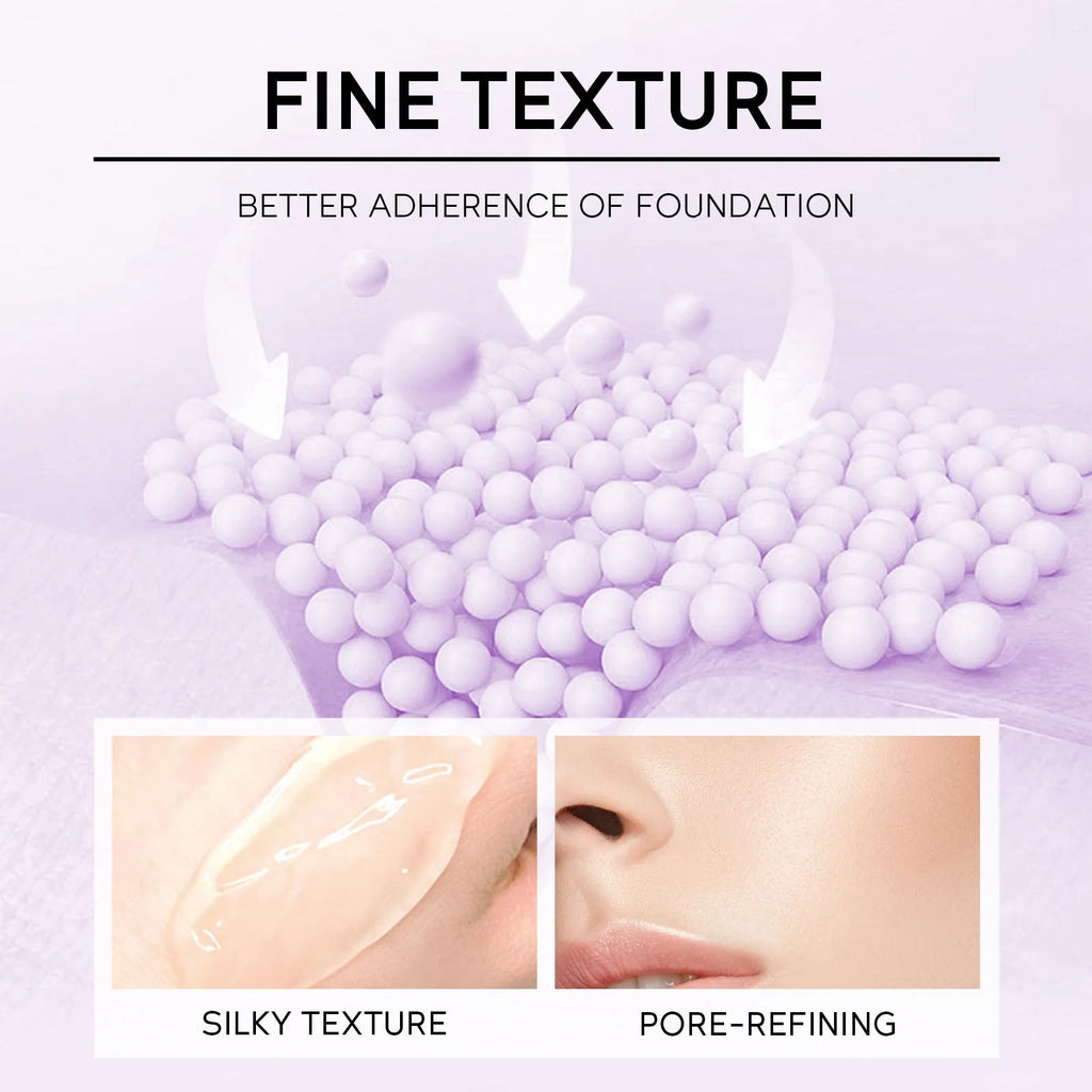 30g moisturising makeup primer colour box with green, pink, and purple correcting shades
