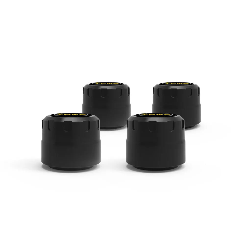 Bluetooth tyre pressure monitor set with four external sensors, wrench, and anti-theft screws
