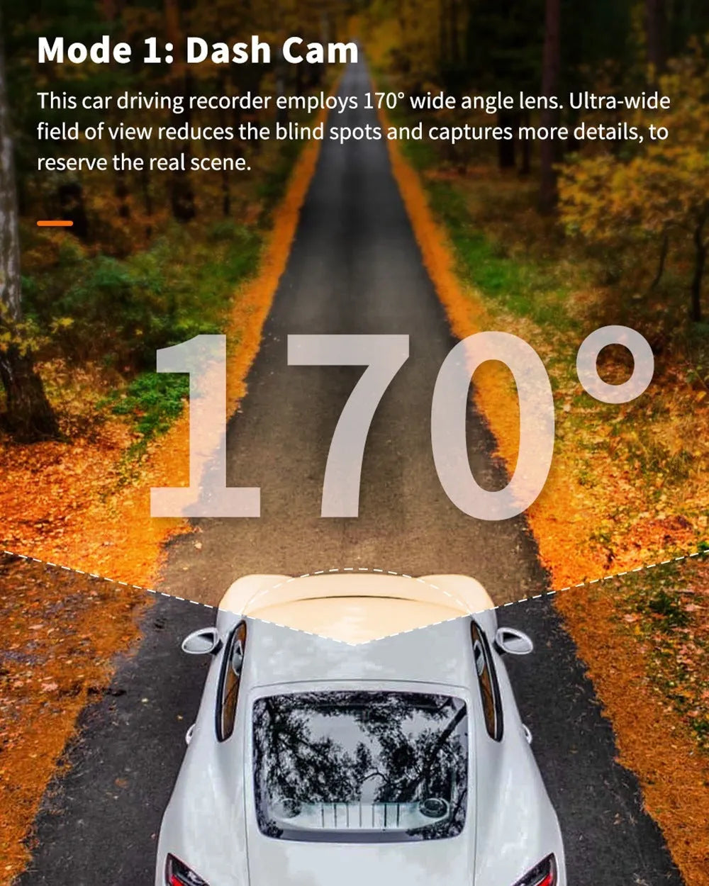 ThiEYE dual dash cam with front and rear cameras mounted on car windscreen
