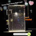 DIY magic snowy landscape night light kit with flowing snow effects and street light for Christmas desktop decor