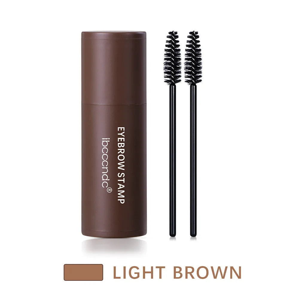 Seal eyebrow powder stick kit with 10 eyebrow cards, 2 spiral brushes, and brown colour options