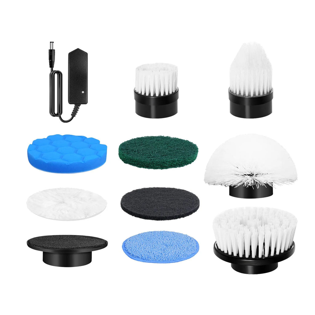 White rechargeable handheld cleaning ball with ABS construction and multiple plug specifications