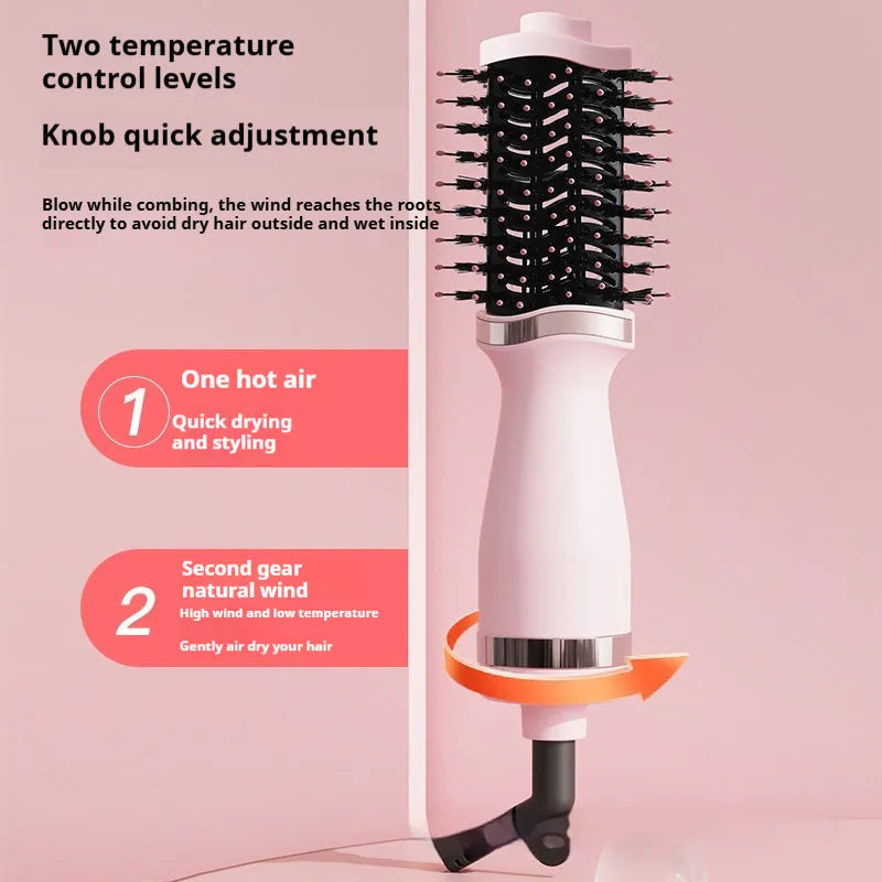 YZM-8015 pink multifunctional hair dryer comb with EU plug
