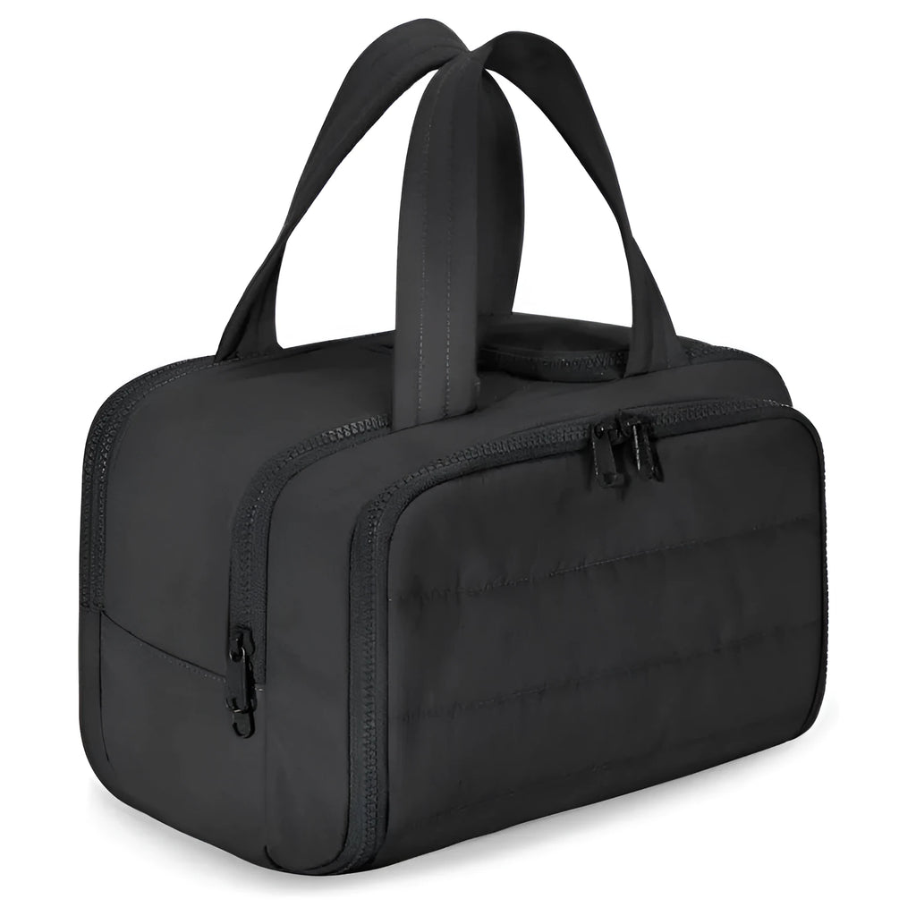 Large lightweight travel toiletry bag in a choice of colours with wide open top.