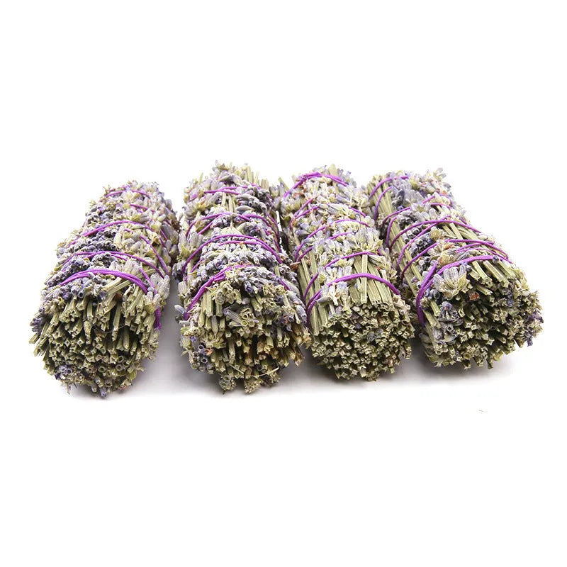 Natural dried flower lavender aromatherapy stick measuring approximately 4 inches long.
