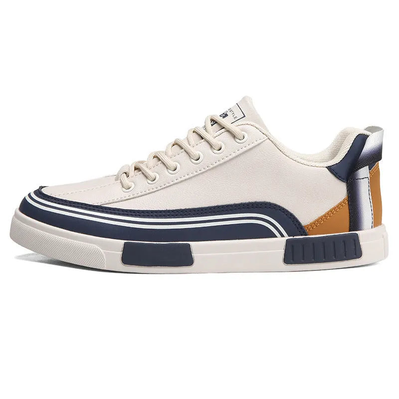 Men's breathable canvas casual shoes in Milan colourway with mesh panelling and flat heel