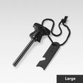 Butterfly-shaped outdoor fire starter tool with bottle opener measuring 117x43mm