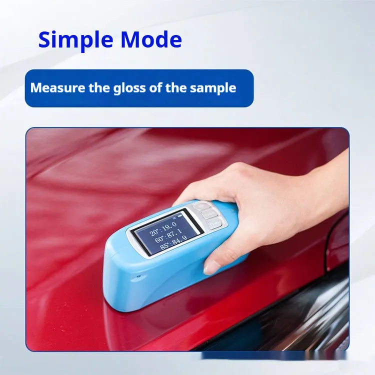 Ceramic portable gloss meter with angle measurement options for surface brightness testing