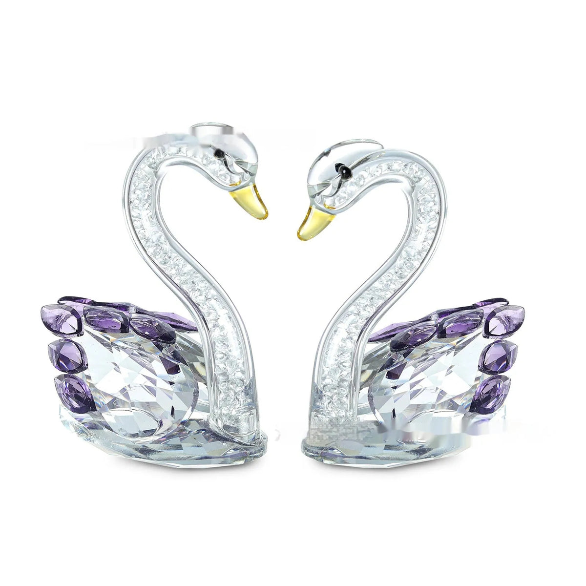 White crystal swan desktop decoration in modern simplicity style