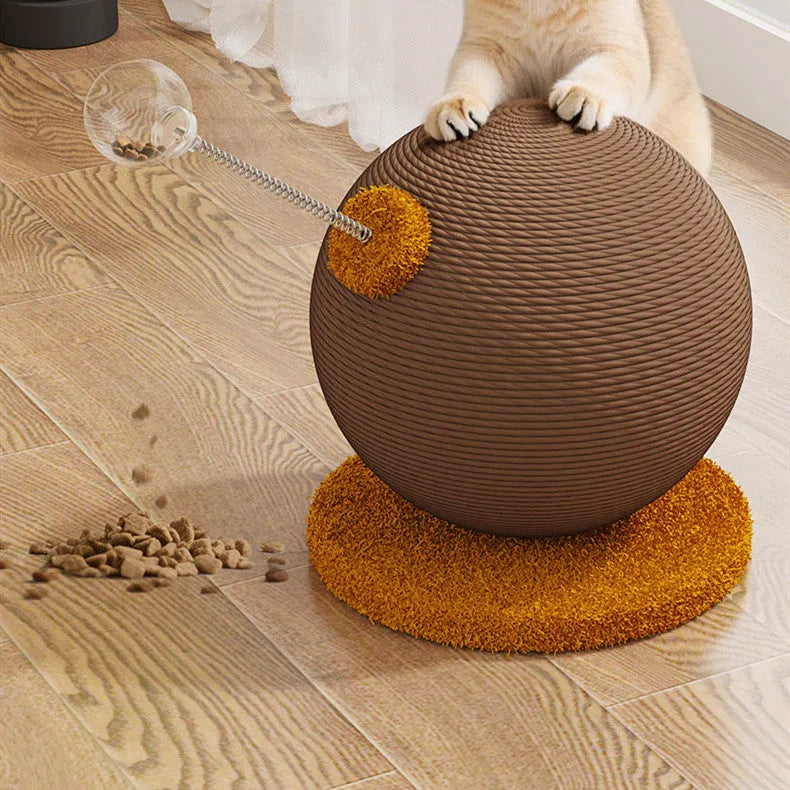 Hemp rope cat scratching board in large and small sizes with tumbler design