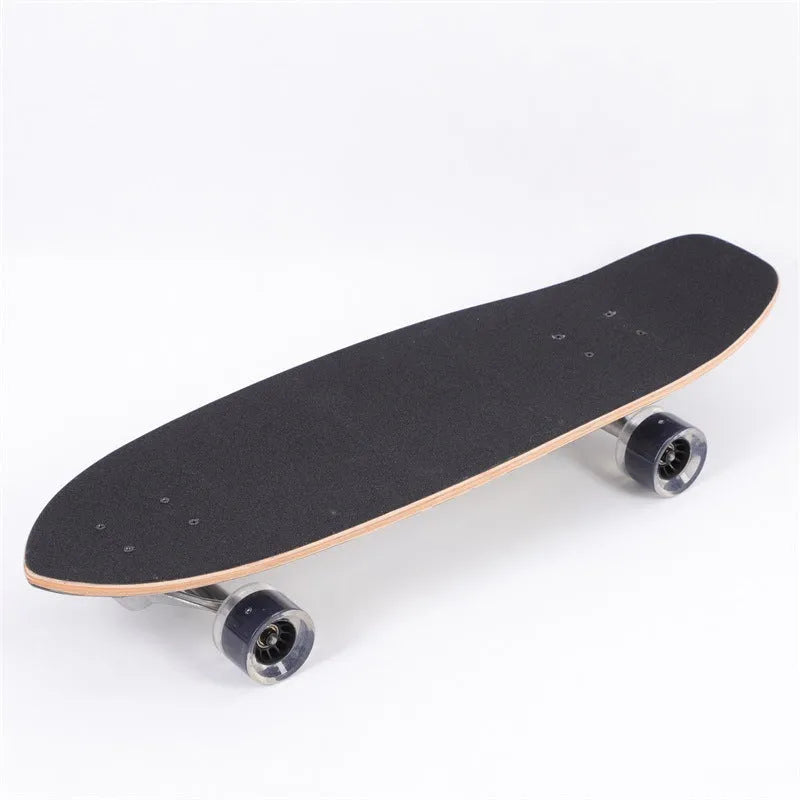 White maple wood street scooter board with 31-inch deck for unisex urban commuting