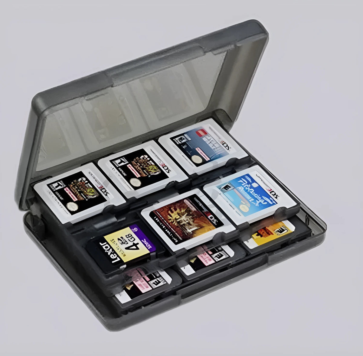 NDS 3DS 28-in-1 game card storage box in selected colour, showing game card slots.
