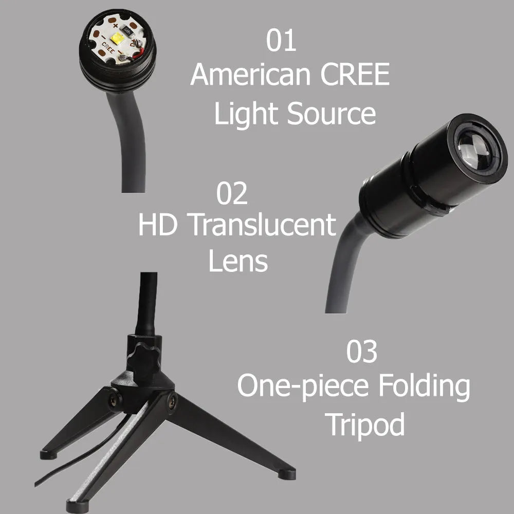 Adjustable earth and moon projection night light with USB cable and bracket