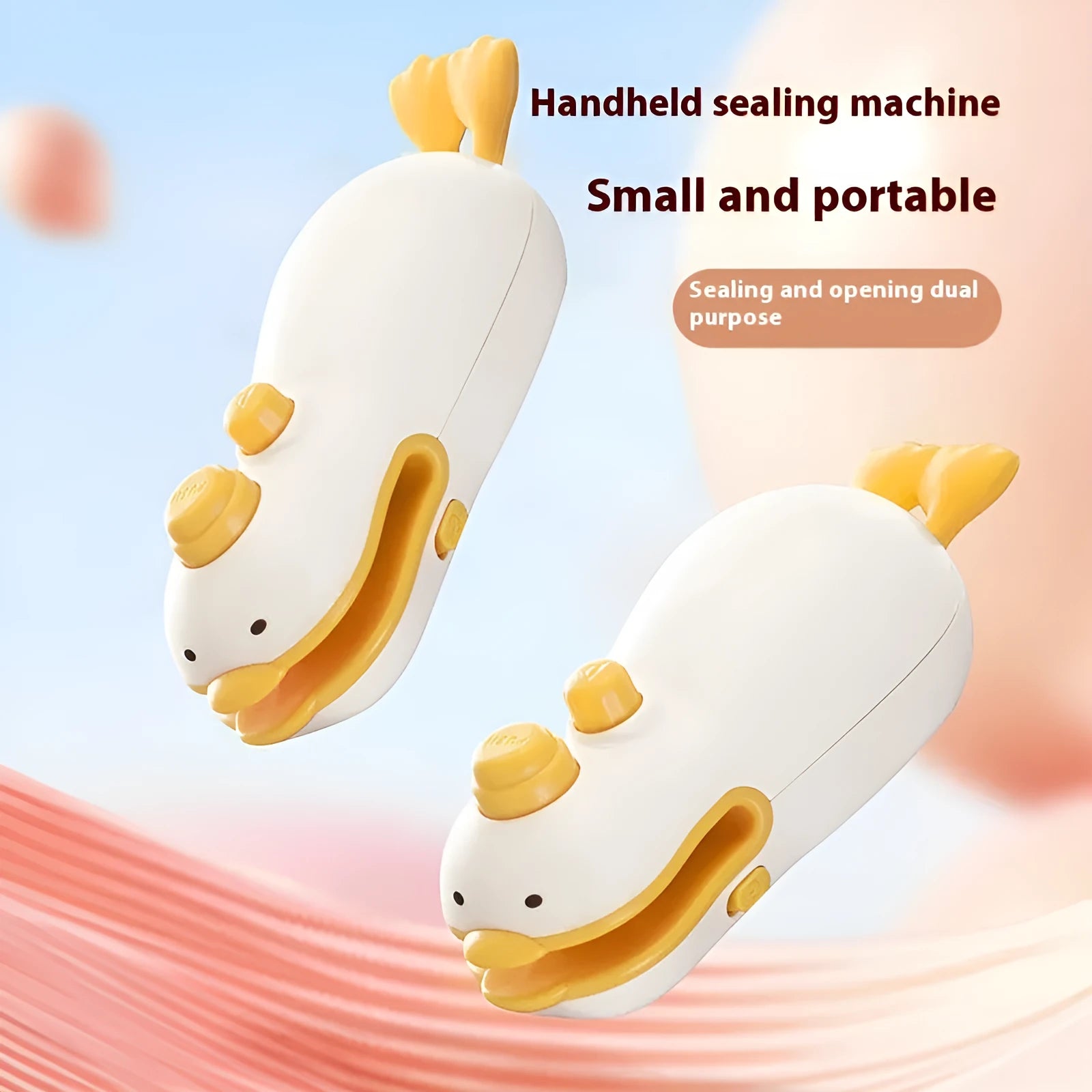 Yellow duck rechargeable sealing machine with charging cable