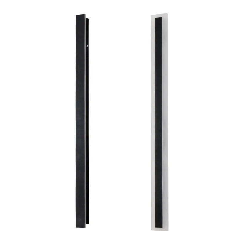 Outdoor LED strip wall lamp with straight design and wrought iron shell, 150cm length
