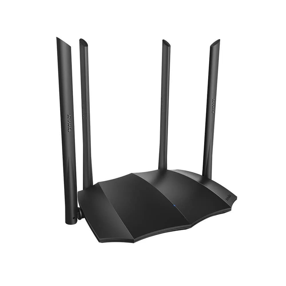 AC1200 dual-band Gigabit wireless router on a desk