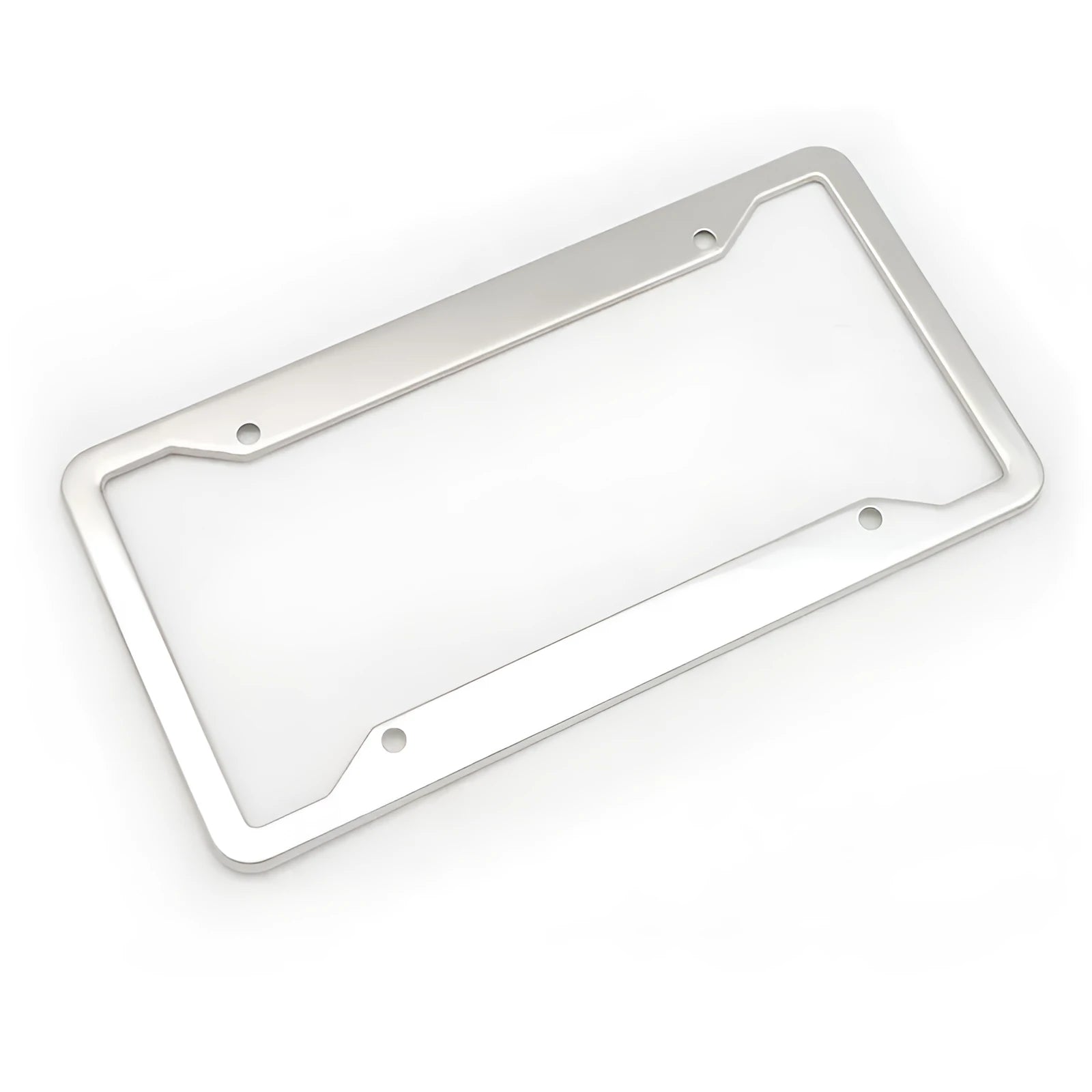 Aluminium alloy stainless steel licence plate frame in black finish showing dimensions