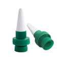 Green ceramic automatic water dripper for plant irrigation using cola bottles