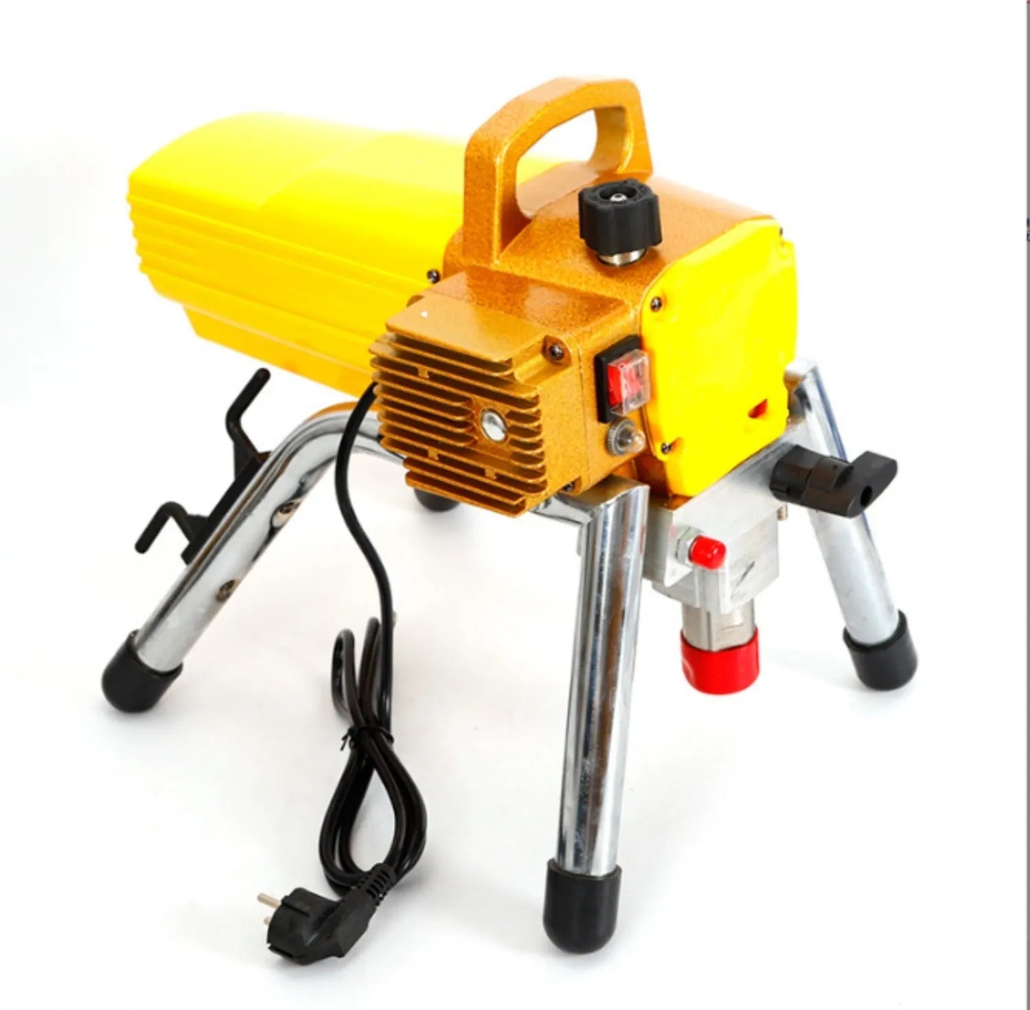 Blue 110V portable airless spray painting machine with spray gun and 50cm extension rod