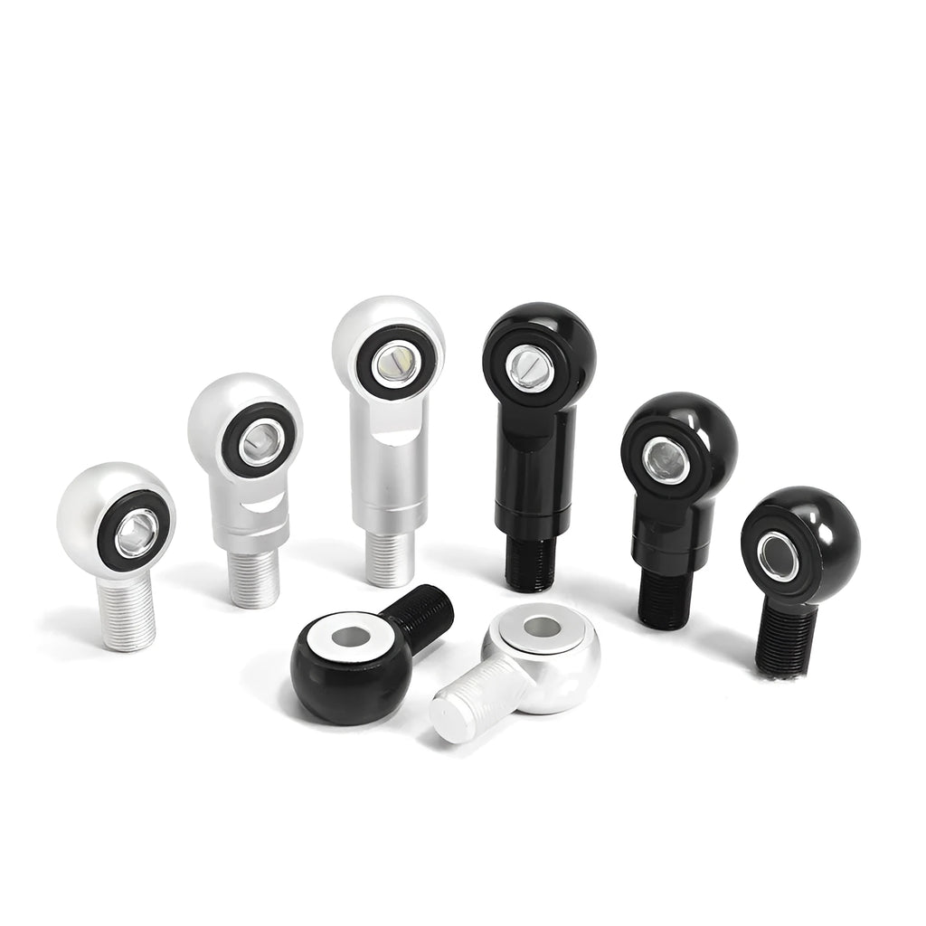 Motorcycle shock absorber conversion round head aluminium alloy fitting 16mm black silver