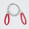 German stainless steel survival wire saw in leather hand case with black and red colour options