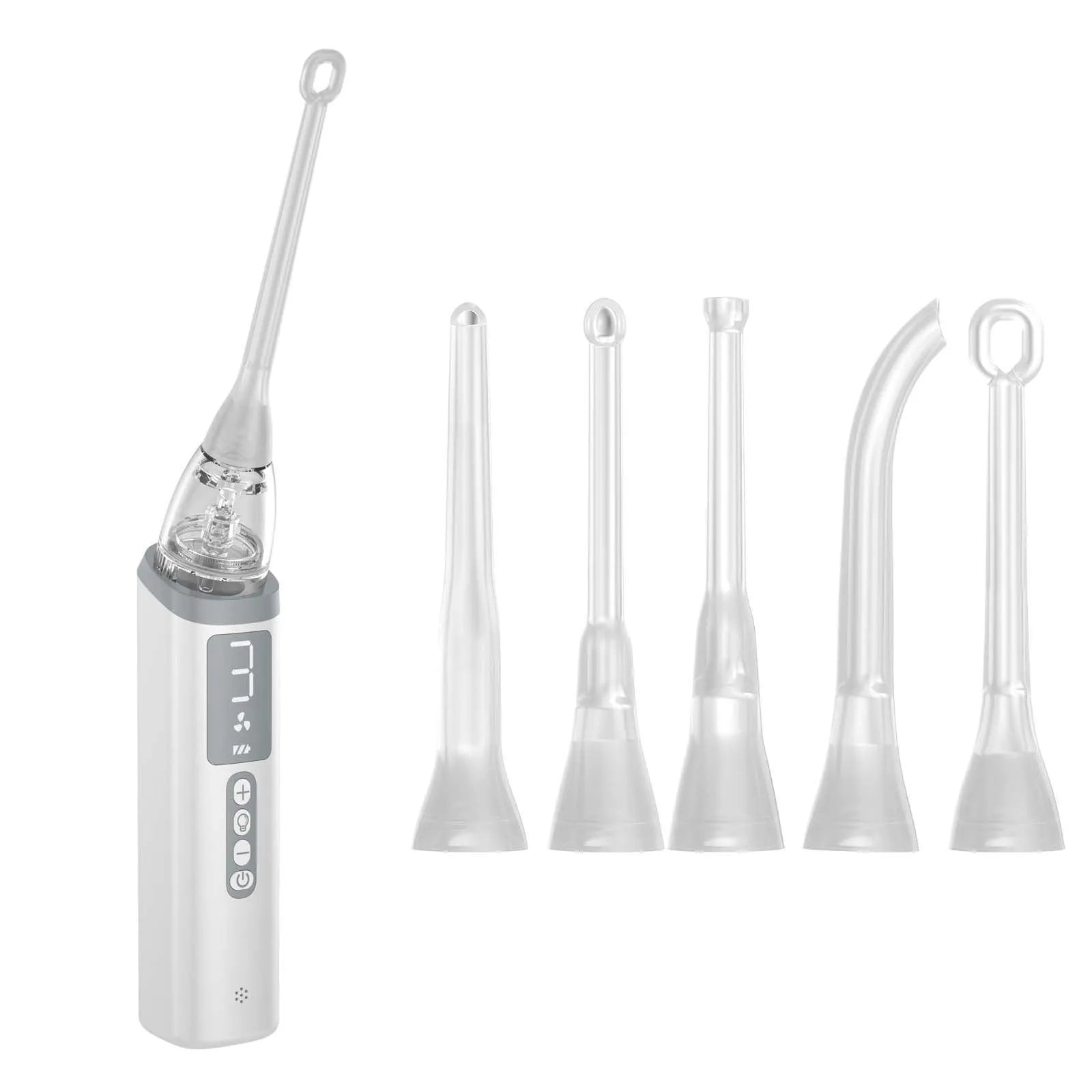 Tonsil stone extractor oral cleaning tool set for dental calculus removal in milky white